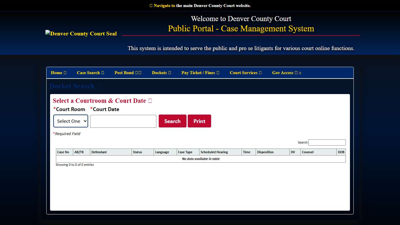 Docket - PublicPortal