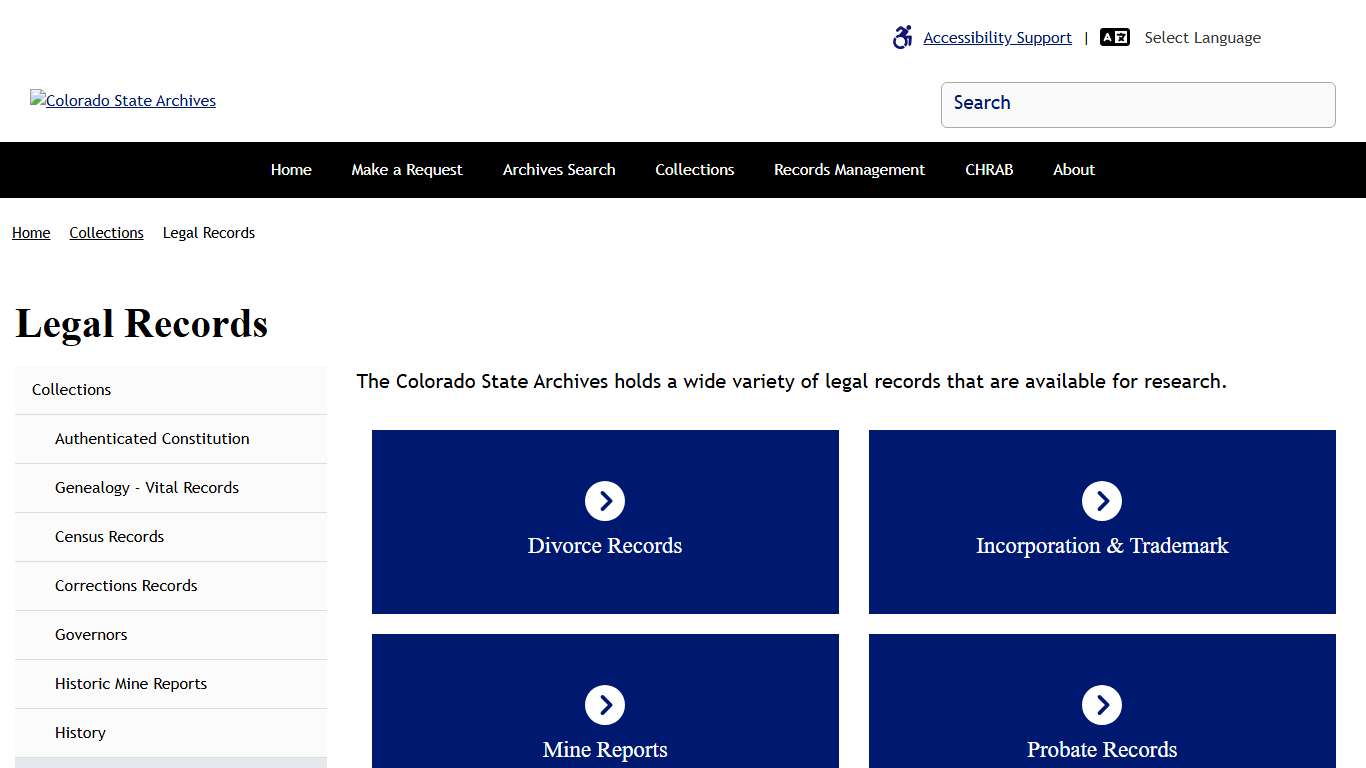 Legal Records | Colorado State Archives